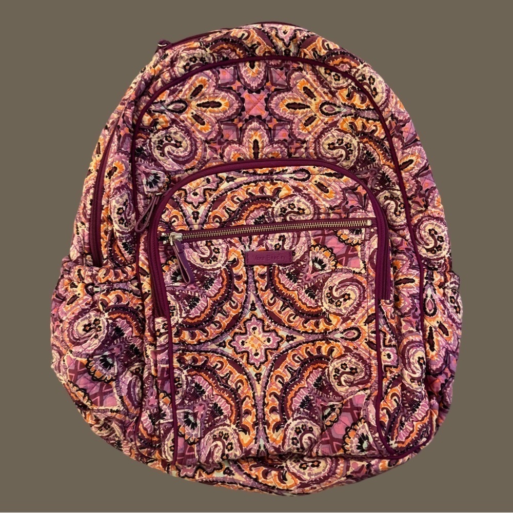VERA BRADLEY Garden Floral Purple Backpack